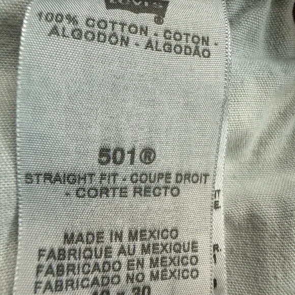 Levi's Original 501 Straight Leg Button-Fly Jeans XX Strong Denim Mens 42x30(28) - Picture 7 of 8
